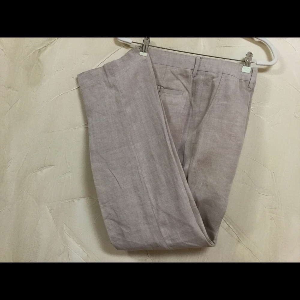 Banana Republic Men’s size 33W x 34L Linen Pants Beige Flat Front